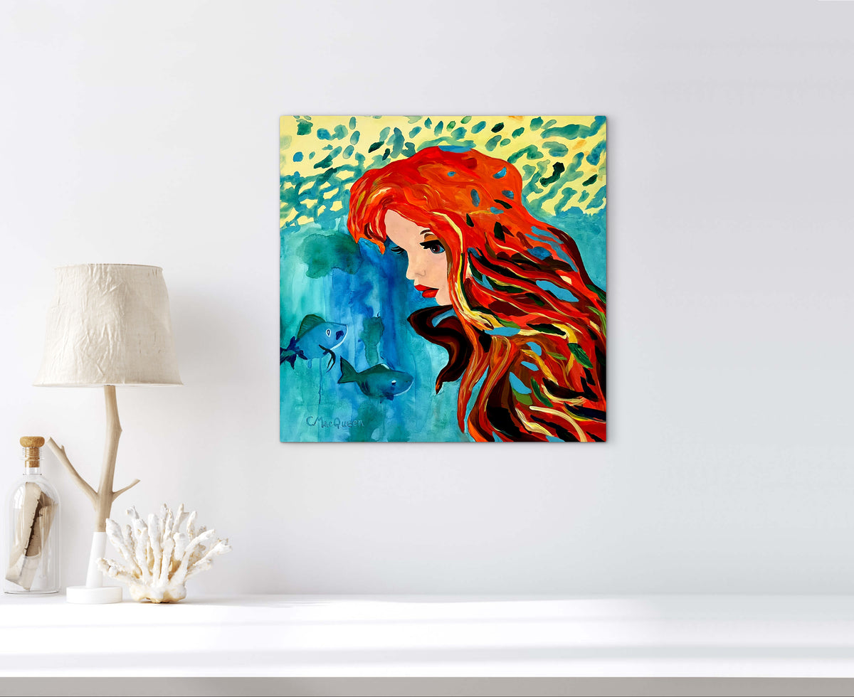 Impression Giclée sur toile - SIRÈNE - Reproduction sur toile montée sur châssis Murmures dans les profondeurs