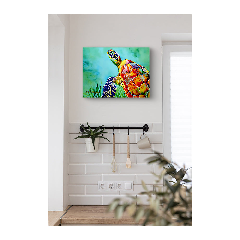 Impression sur toile Giclée - TORTUE DE MER - Reproduction sur toile montée sur châssis Tortue de mer 3278