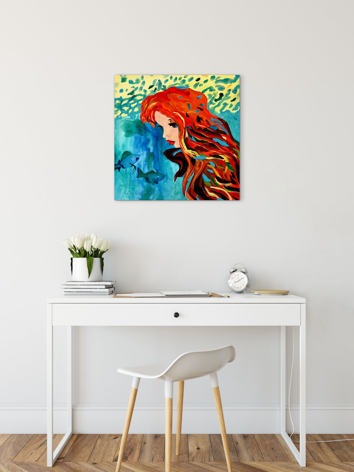 Impression Giclée sur toile - SIRÈNE - Reproduction sur toile montée sur châssis Murmures dans les profondeurs