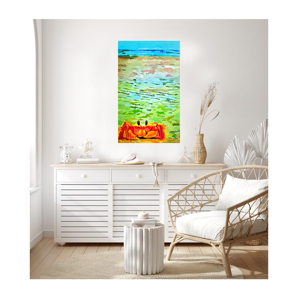 Impression sur toile giclée - CRUSTACÉ - CRABE - Reproduction sur toile montée sur châssis Ghost Crab II