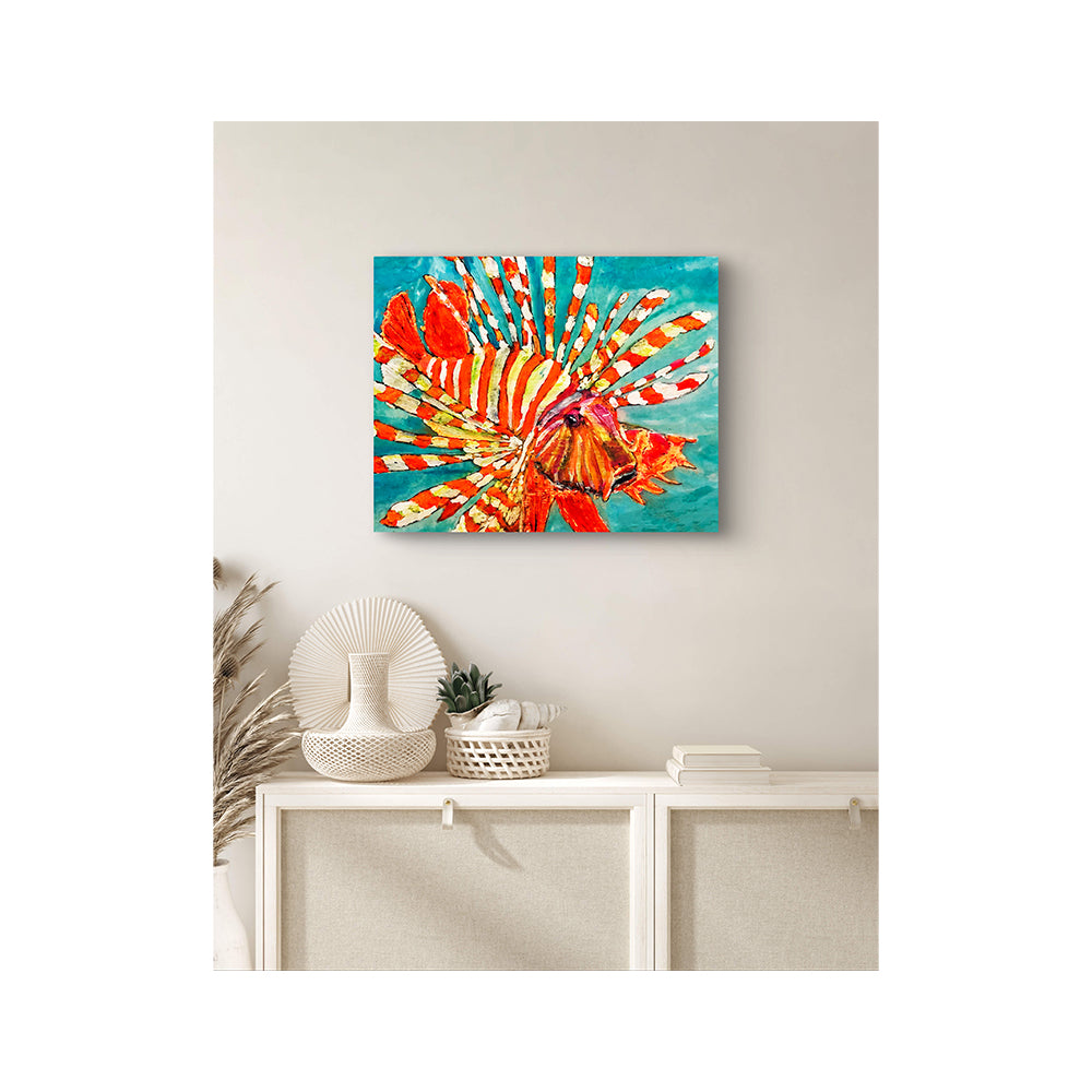 Impression sur toile Giclée - POISSON - Reproduction sur toile montée sur châssis de Poisson-lion