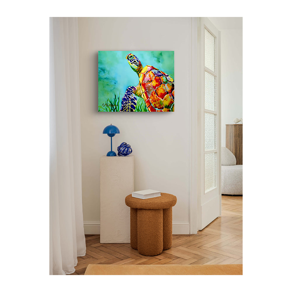 Impression sur toile giclée - TORTUE DE MER - Reproduction sur toile montée sur châssis TORTUE DE MER 3283