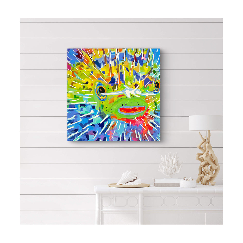 Impression sur toile Giclée - POISSON - Reproduction sur toile montée sur châssis - Poisson-porc-épic