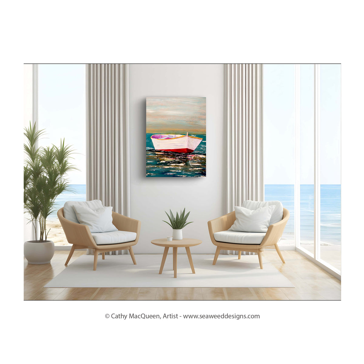 Impression sur toile Giclée - BATEAU - Reproduction sur toile montée sur châssis Adrift