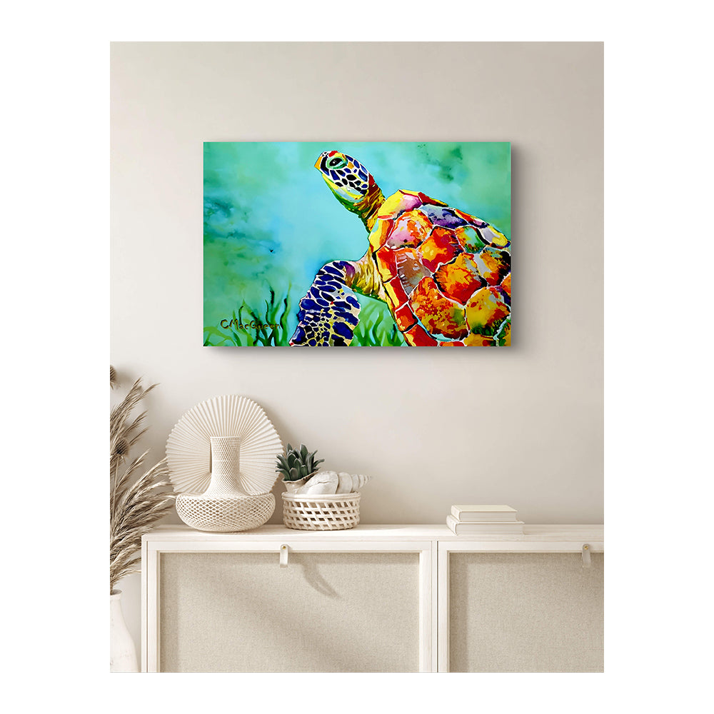 Impression sur toile giclée - TORTUE DE MER - Reproduction sur toile montée sur châssis TORTUE DE MER 3283
