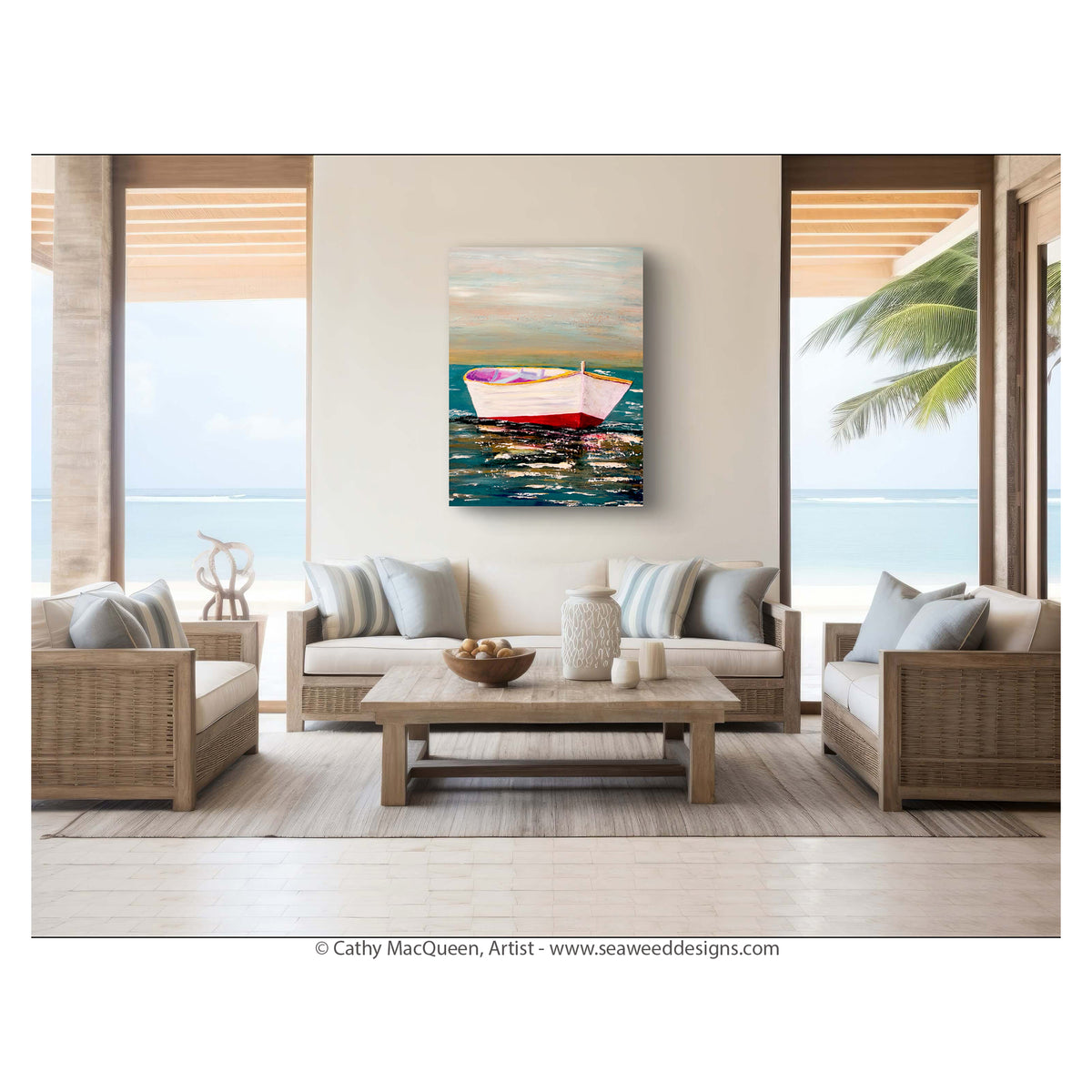 Impression sur toile Giclée - BATEAU - Reproduction sur toile montée sur châssis Adrift