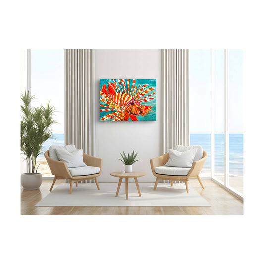 Giclee Canvas Print - FISH - Lionfish Gallery Wrapped Canvas Reproduction