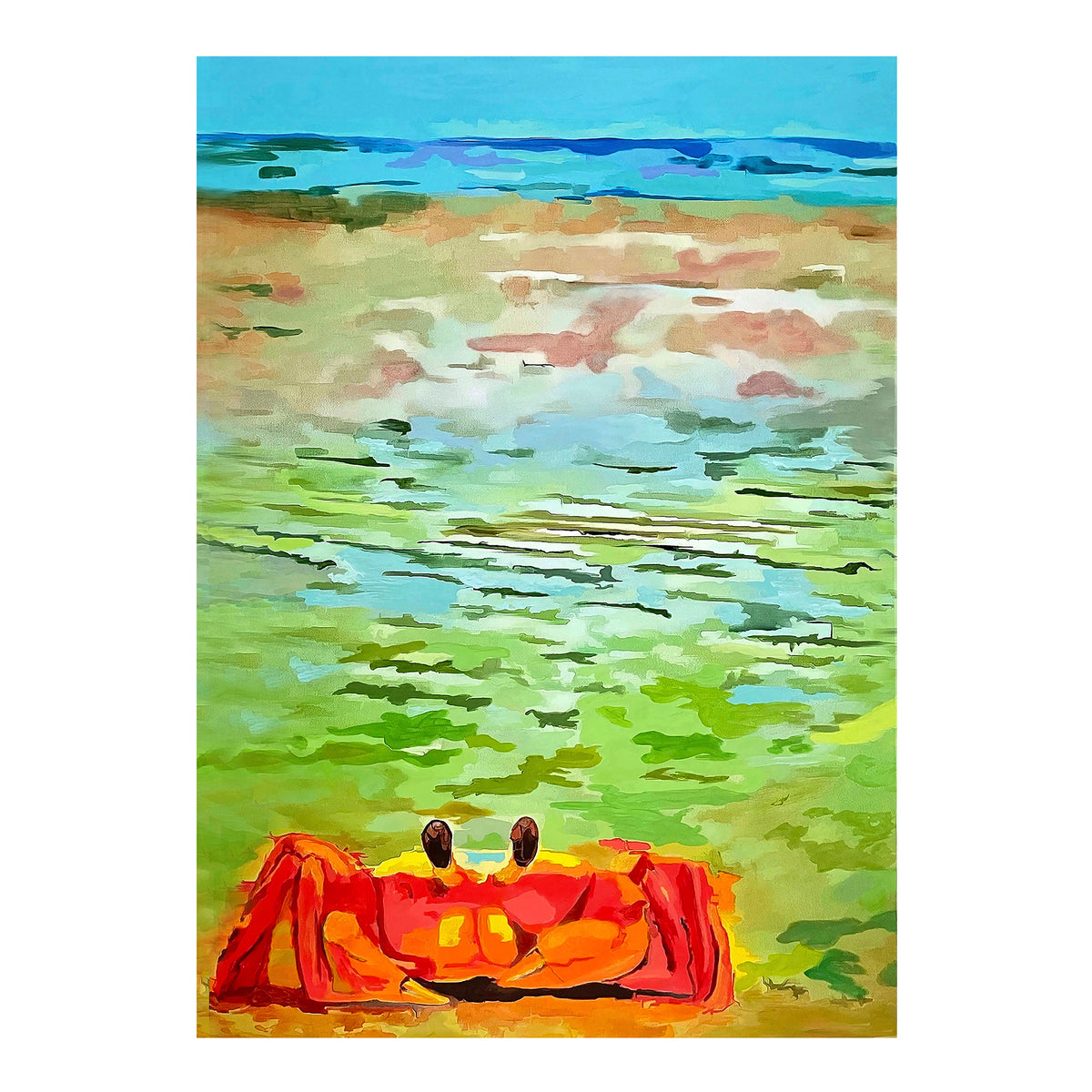 Carte de vœux - CRUSTACE - Crabe fantôme II, carte de vœux 5x7 sur papier glacé avec enveloppe