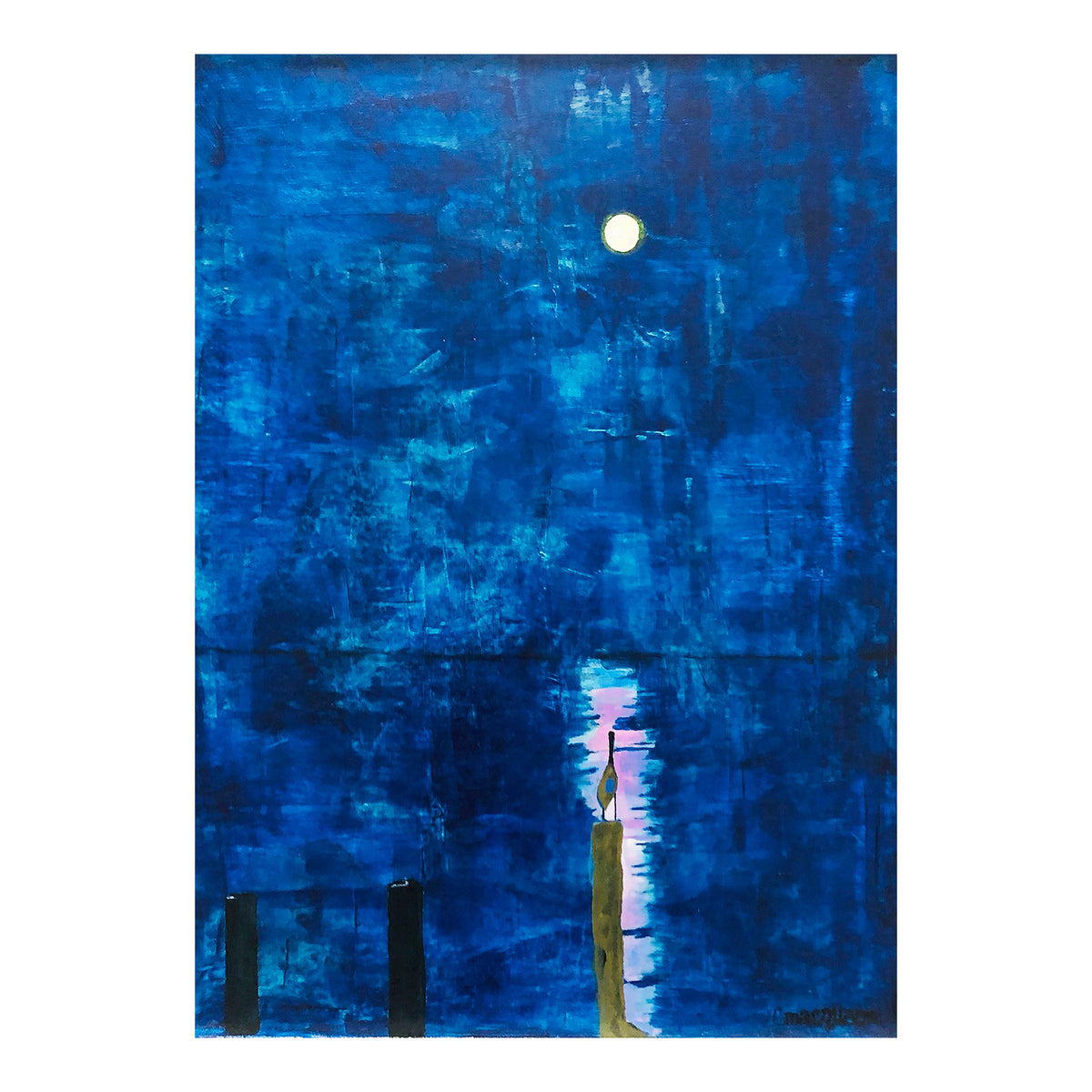 Carte de vœux - AIGRETTE - Magie de minuit, carte de vœux glacée 5x7 avec enveloppe