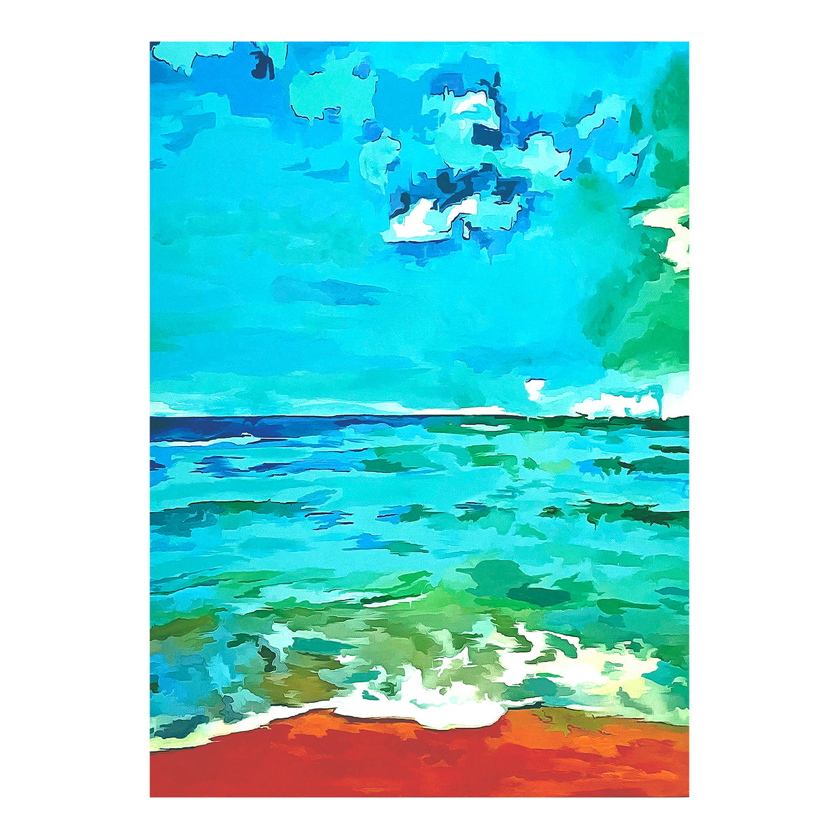 Carte de vœux - PAYSAGE MARIN - Carte de vœux paysage marin Ocean Isle Beach Days, 5x7 sur papier glacé, avec enveloppe