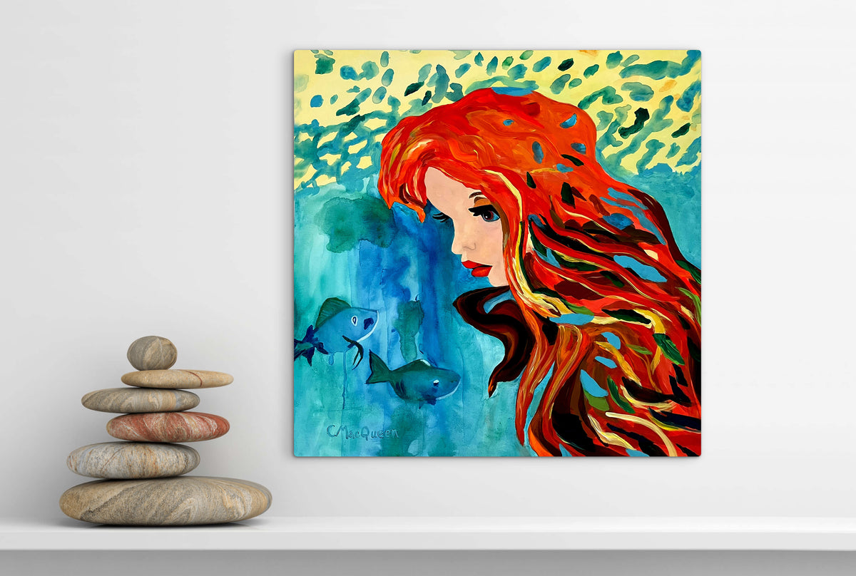 Impression Giclée sur toile - SIRÈNE - Reproduction sur toile montée sur châssis Murmures dans les profondeurs