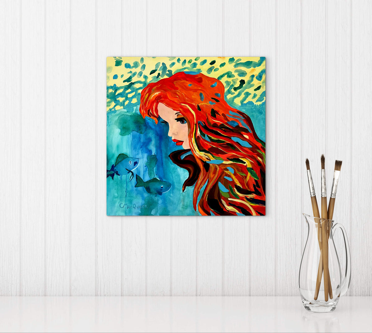 Impression Giclée sur toile - SIRÈNE - Reproduction sur toile montée sur châssis Murmures dans les profondeurs