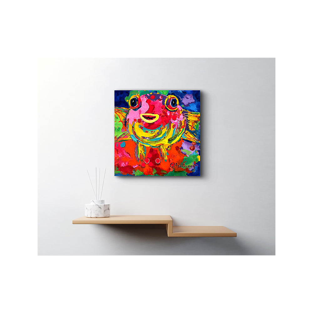 Impression sur toile Giclée - POISSON - Reproduction sur toile montée sur châssis de deux poissons-ballons joyeux