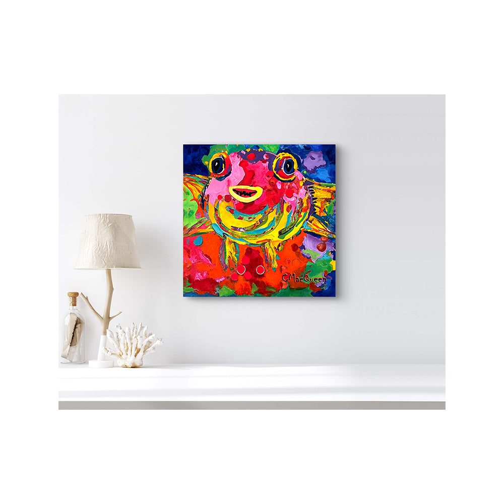 Impression sur toile Giclée - POISSON - Reproduction sur toile montée sur châssis de deux poissons-ballons joyeux