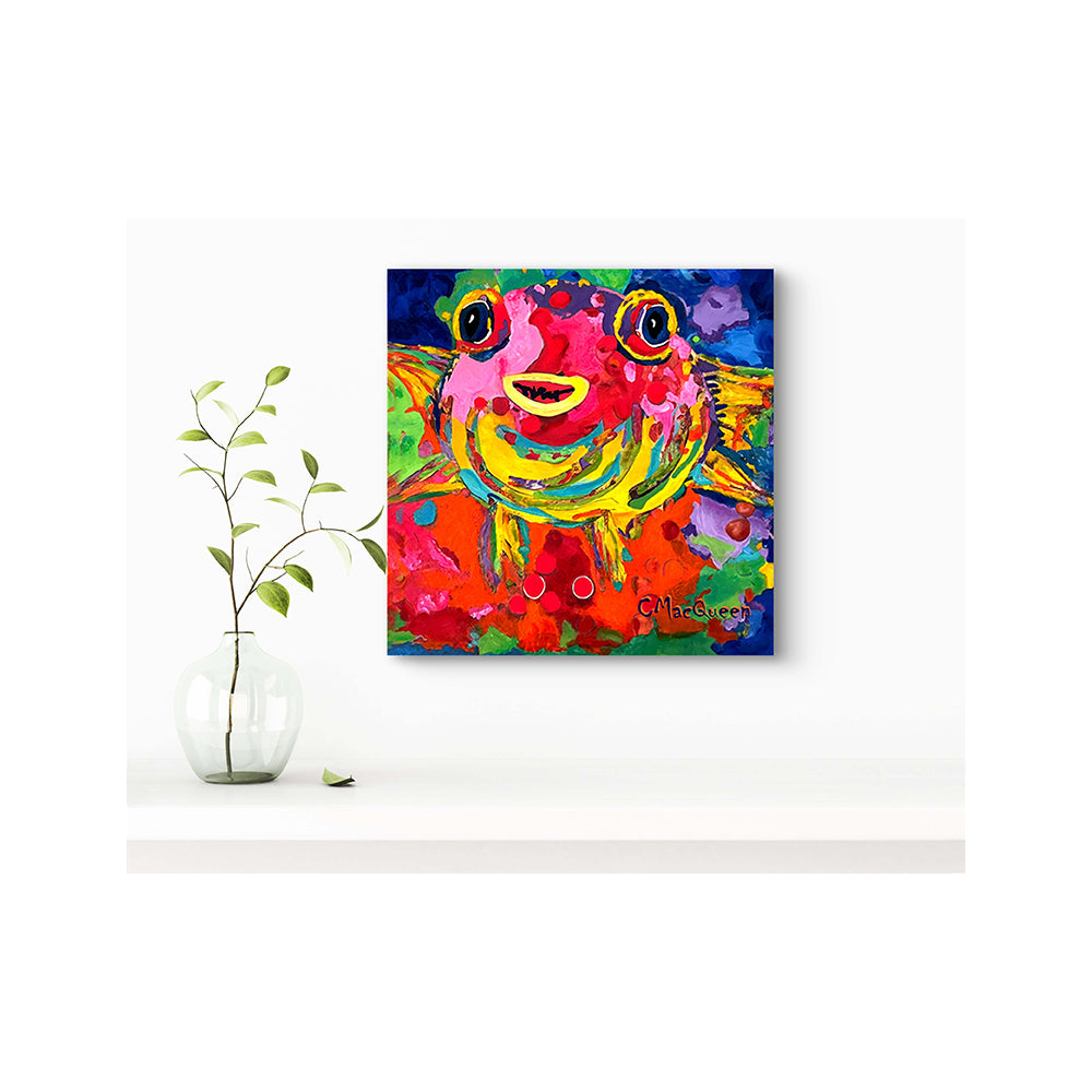 Impression sur toile Giclée - POISSON - Reproduction sur toile montée sur châssis de deux poissons-ballons joyeux