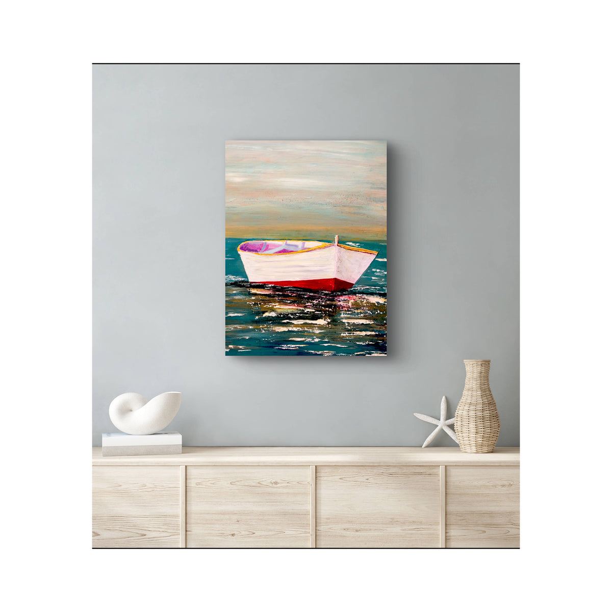 Impression sur toile Giclée - BATEAU - Reproduction sur toile montée sur châssis Adrift