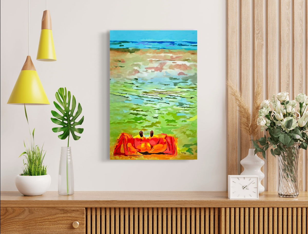 Impression sur toile giclée - CRUSTACÉ - CRABE - Reproduction sur toile montée sur châssis Ghost Crab II