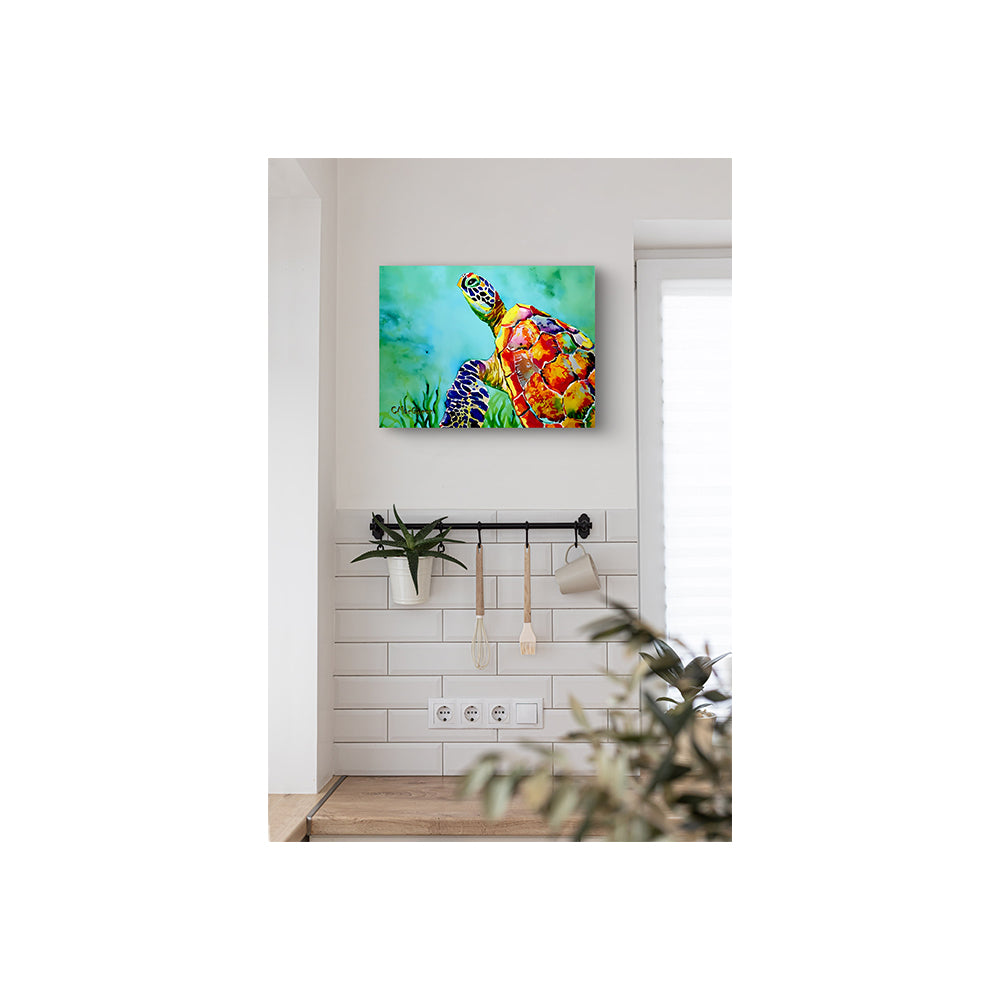Impression sur toile giclée - TORTUE DE MER - Reproduction sur toile montée sur châssis TORTUE DE MER 3283