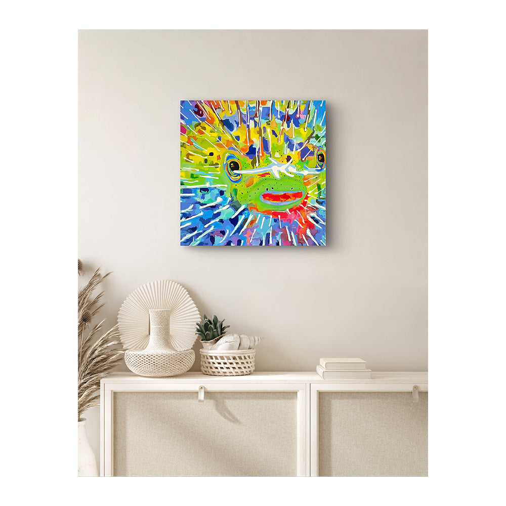 Impression sur toile Giclée - POISSON - Reproduction sur toile montée sur châssis - Poisson-porc-épic