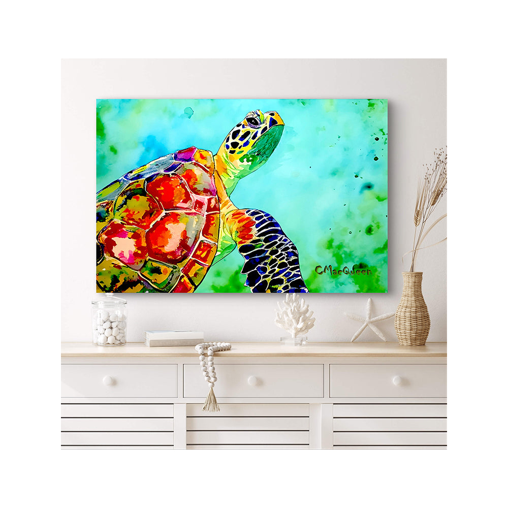 Impression sur toile Giclée - TORTUE DE MER - Reproduction sur toile montée sur châssis Tortue de mer 3278