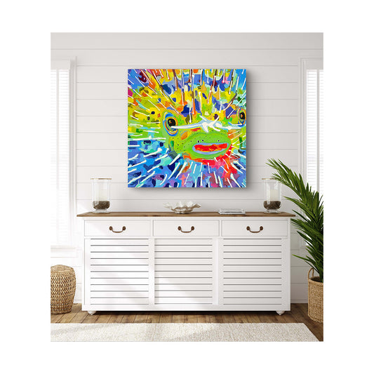 Giclee Canvas Print - FISH - Porcupine Fish Gallery Wrapped Canvas Reproduction