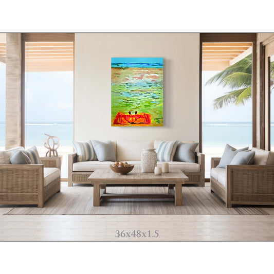 Giclee Canvas Print - CRUSTACEAN - CRAB - Ghost Crab II Gallery Wrapped Canvas Reproduction