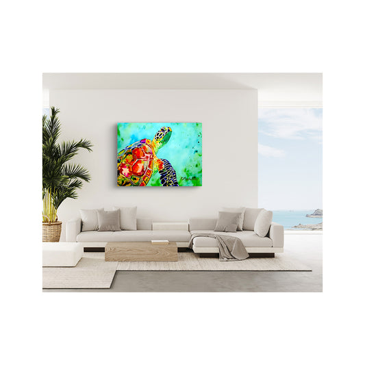 Giclee Canvas Print - SEA TURTLE - Sea Turtle 3278 Gallery Wrapped Canvas Reproduction