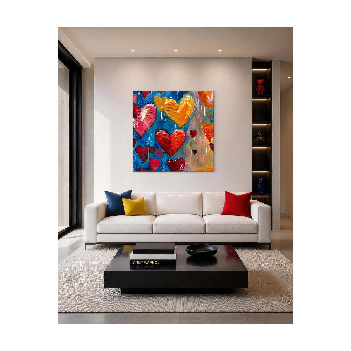 Impression sur toile Giclée - HEARTS - Love, Peace and Hope #1 Reproduction sur toile montée sur châssis