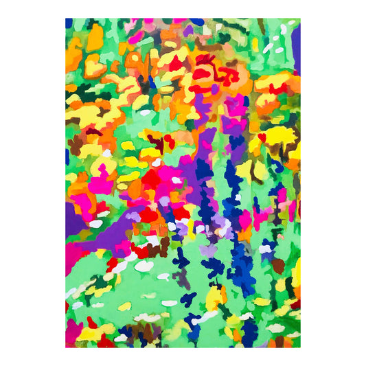Greeting Card - FLOWERS - Field of Wildflowers No. 1 5x7 Glossy Paper Greeting Card with envelope
