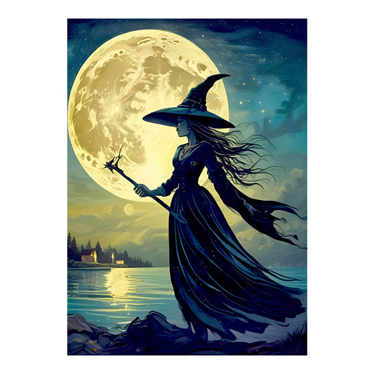 Carte de vœux - SAISONNIER - HALLOWEEN - Sorcière n° 3, carte de vœux 5x7 sur papier glacé avec enveloppe